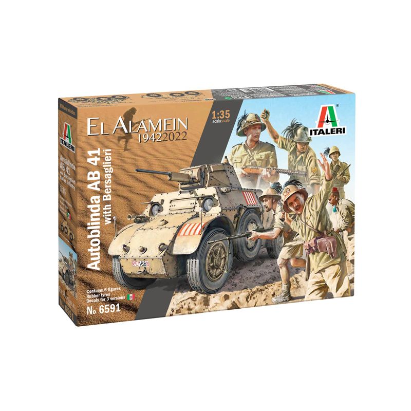 Italeri 6591s   Autoblinda AB 41 with Bersaglieri El Alamein  1:35