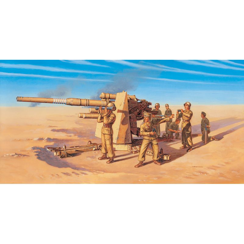 Italeri 7512 8.8 CM FLAK 37 AA GUN with crew