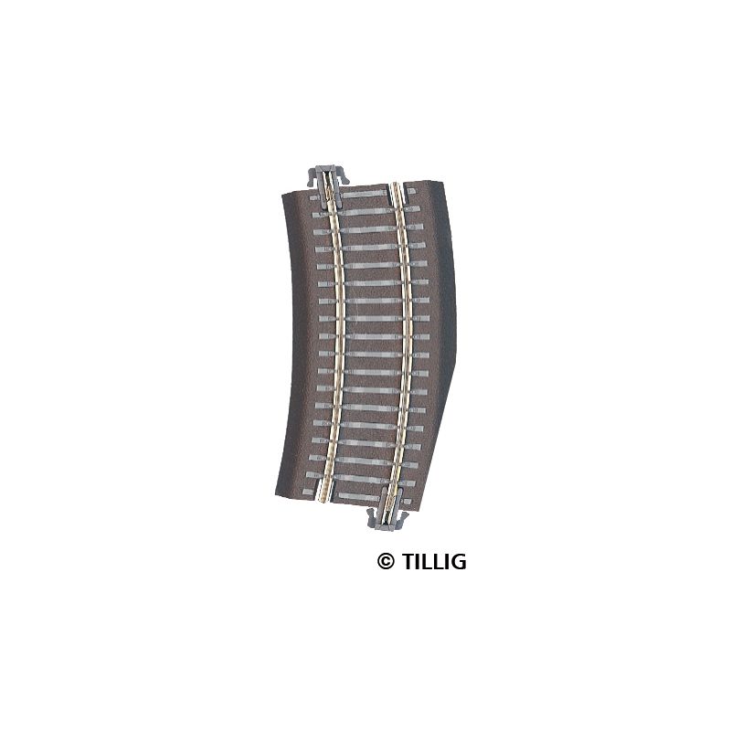 Tillig 83724 Ágyazatos íves sín, R22 kiegészítő ív 15'-os jobbos váltókhoz