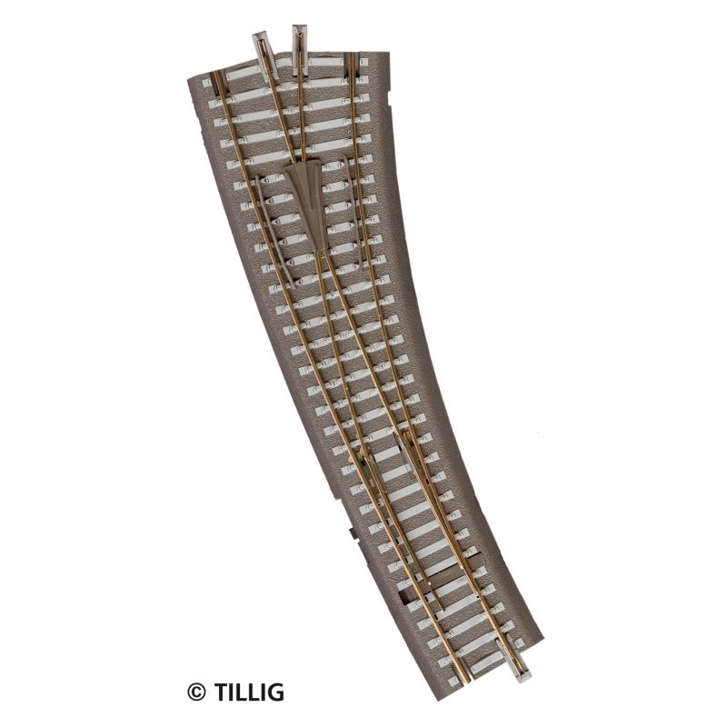 Tillig 83861 Ágyazatos íves váltó 15' jobb