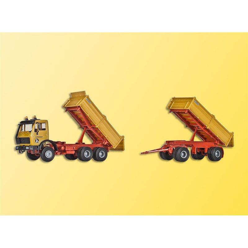 Kibri 14067 Teherautó Mercedes Benz Kirchhoff pótkocsival