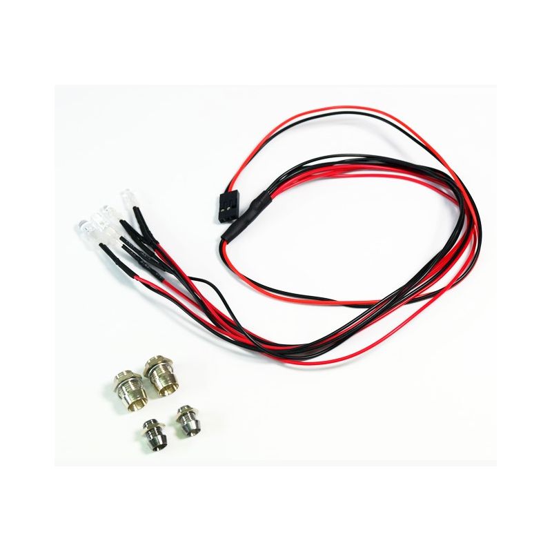 LED szett fehér/piros alu tartóval