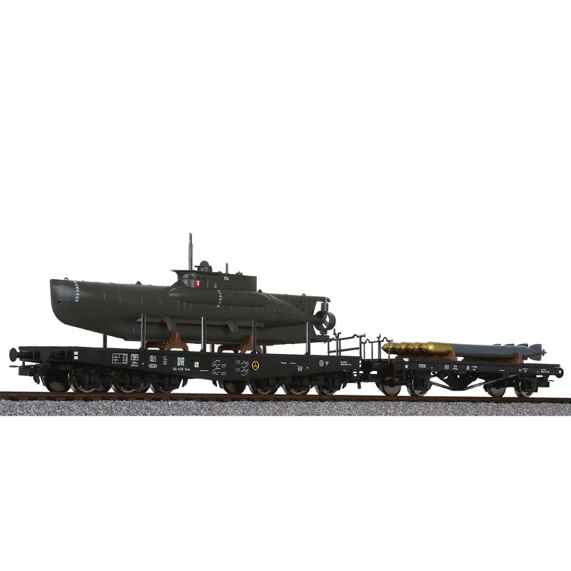 Liliput 230132 Tengeralattjáró-szállító szett, Seehund 114, DR II, 6.szett