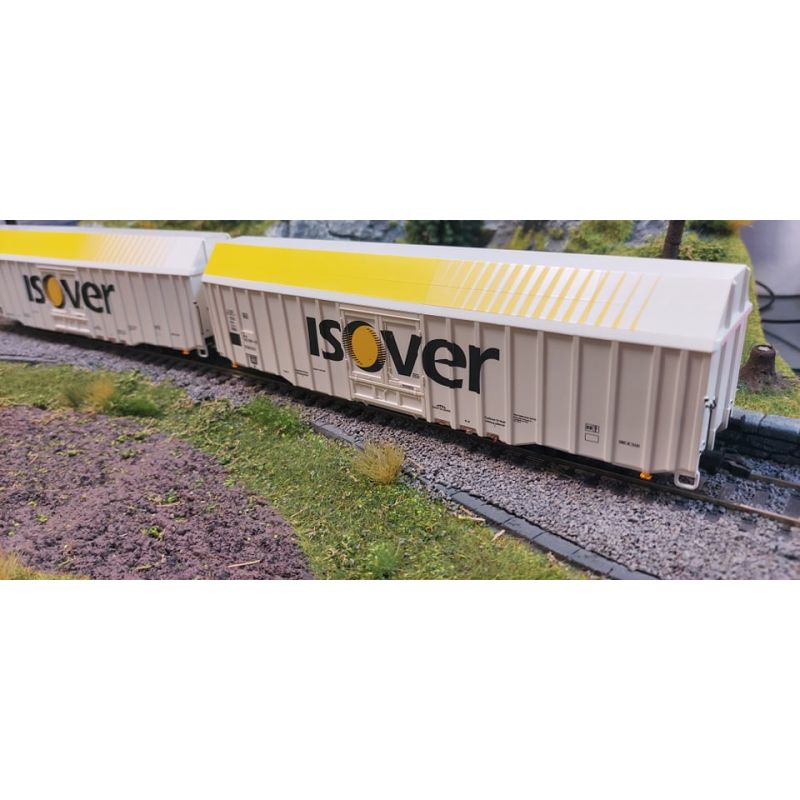 Liliput 230157 Nagy rakterű zárt teherkocsi szett Hbbks, 'ISOVER', DB AG V