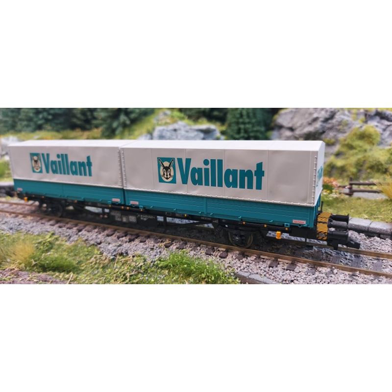 Liliput 235223 Konténerszállító kocsi, Lgjs 571.1, 'Vaillant', DB IV