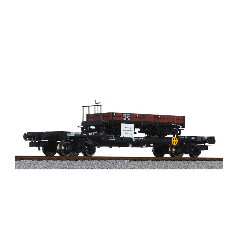 Liliput 235788 Nehézteher-szállító kocsi H0e tehervagon-rakománnyal (Jh/s 1116, St.L.B.) ÖBB IV-V