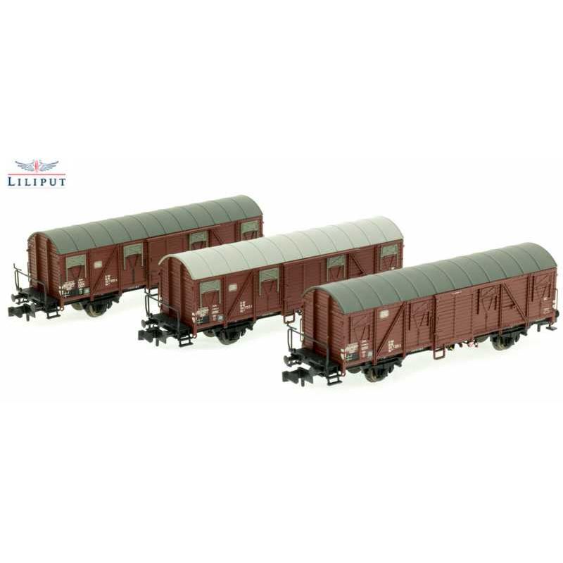 Liliput 260147 Zárt teherkocsi szett Gbs 245, DB IV