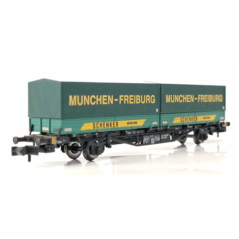 Liliput 265220 Konténerszállító kocsi cserefelépítménnyel, Lgjs 571, München-Freiburg, DB IV