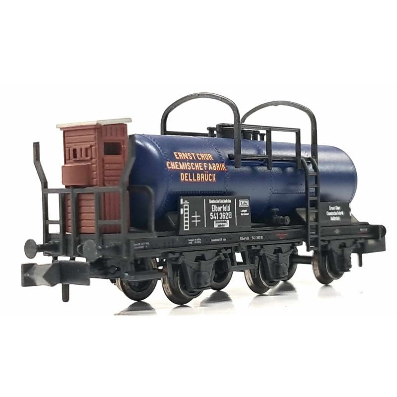 Liliput 265484 Tartálykocsi fékházzal, Elberfeld CHEM. FABRIK ERNST CHUR, DRG II