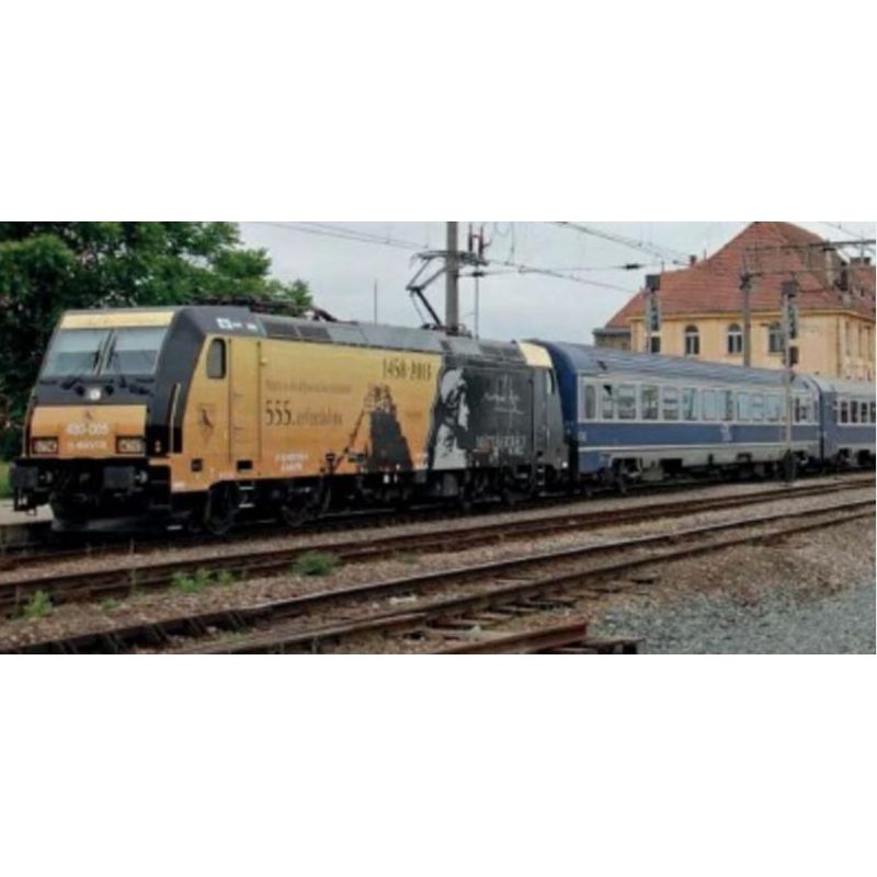 ACME 25007 Villanymozdony Hunyadi Mátyás TRAXX 480 005 MÁV VI személyvagonokkal