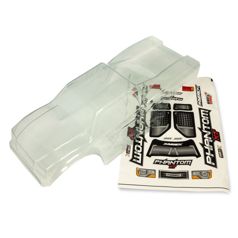 MAVERICK 150047 CLEAR LEXAN PHANTOM TRUCK BODY - W/ DECAL SHEET