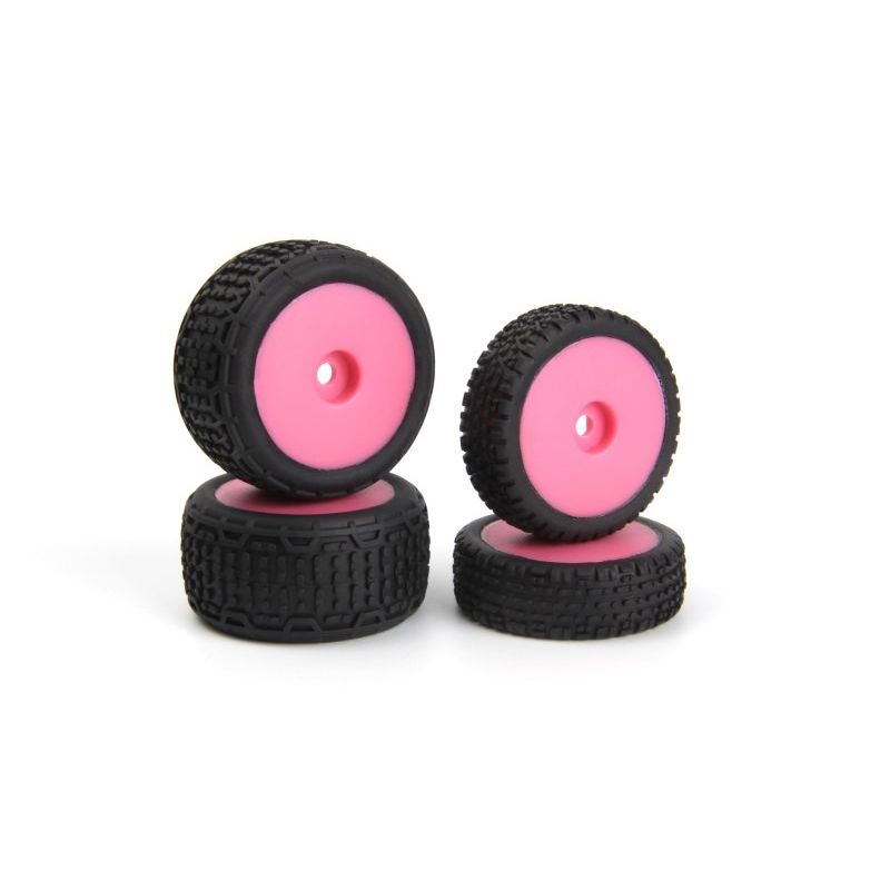 MAVERICK MV150841 Microbe Buggy Wheel/Tyre Set (Pink/Front/Rear)