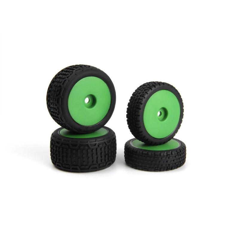 MAVERICK MV150842 Microbe Buggy Wheel/Tyre Set (Green/Front/Rear)