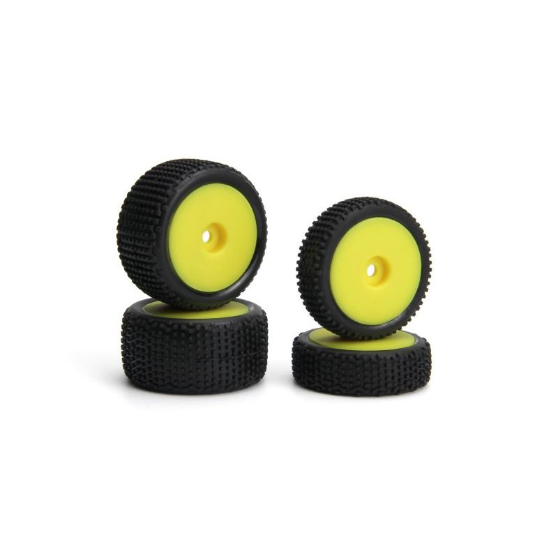 MAVERICK MV150867 Sideline Buggy Wheel/Tire Set (Yellow/Front/Rear)