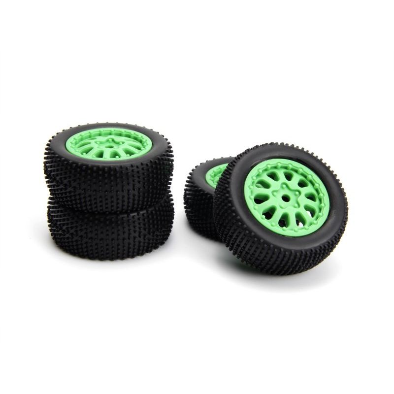 MAVERICK MV151532 Sidepin SC Wheel/Tyre Set (Green/Front/Rear)