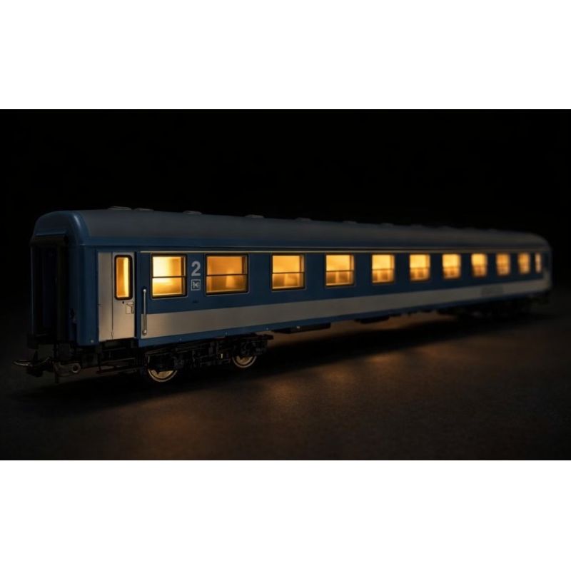 MH97628 Személykocsi, 2.o., Bko, InterCity, MÁV V, 2. pályaszám, belső világítással