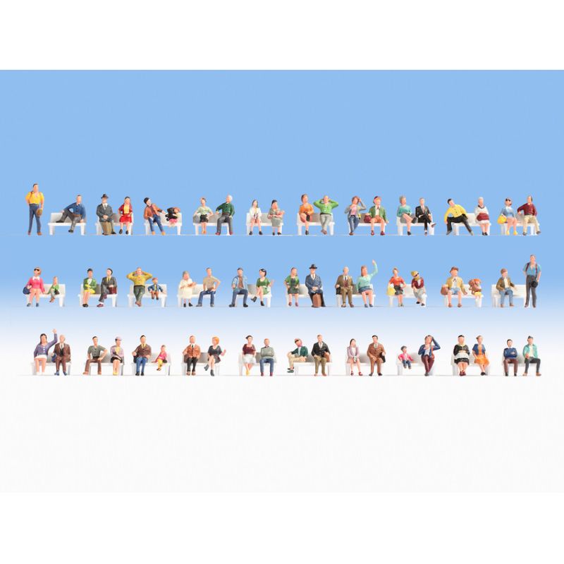 Noch 46071 Ülő figurák (pad nélkül), 60 db