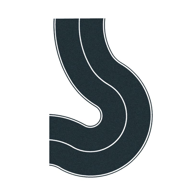 Noch 48587 Aszfaltút (országút) univerzális kanyar, 4 cm, 2 db