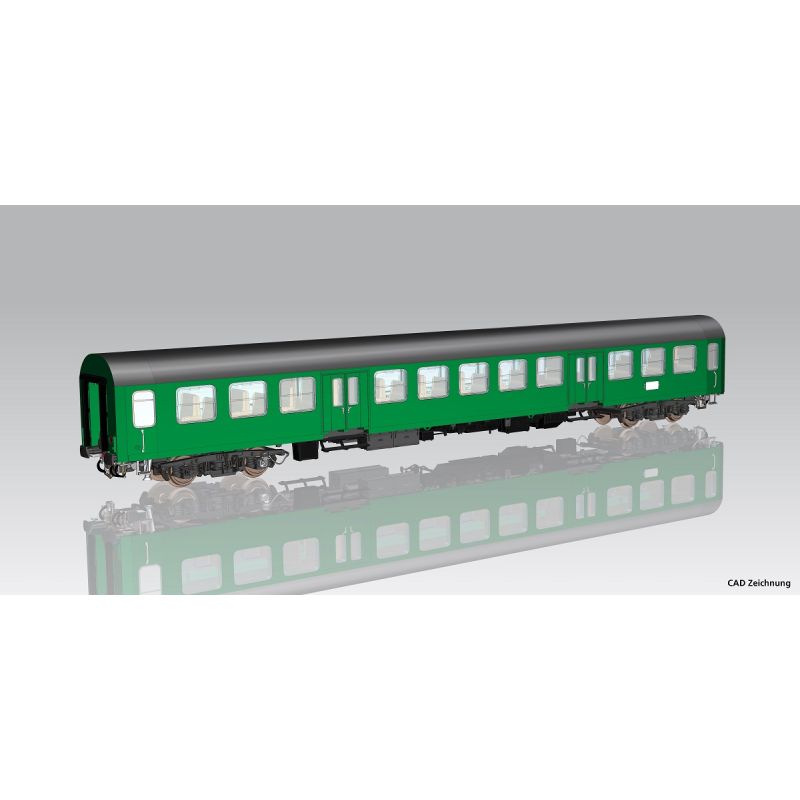 PIKO 28001 Halberstädter Mitteleinstiegswg. grün 2. Kl. gr. Dach DR IV, andere Nr.