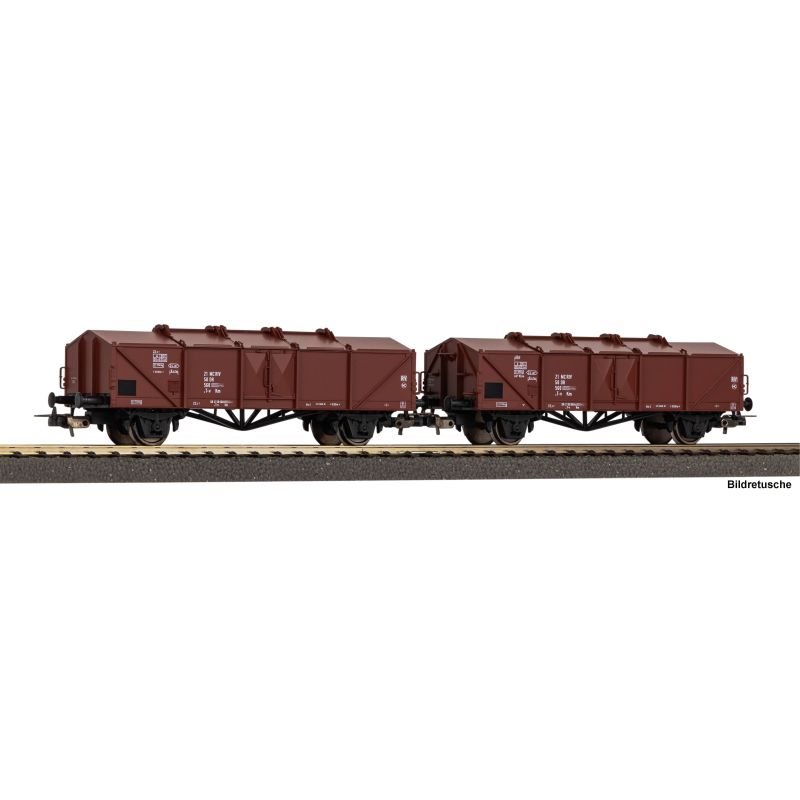 PIKO 28331 Felnyílótetejű kocsi készlet, Kmm, DR IV