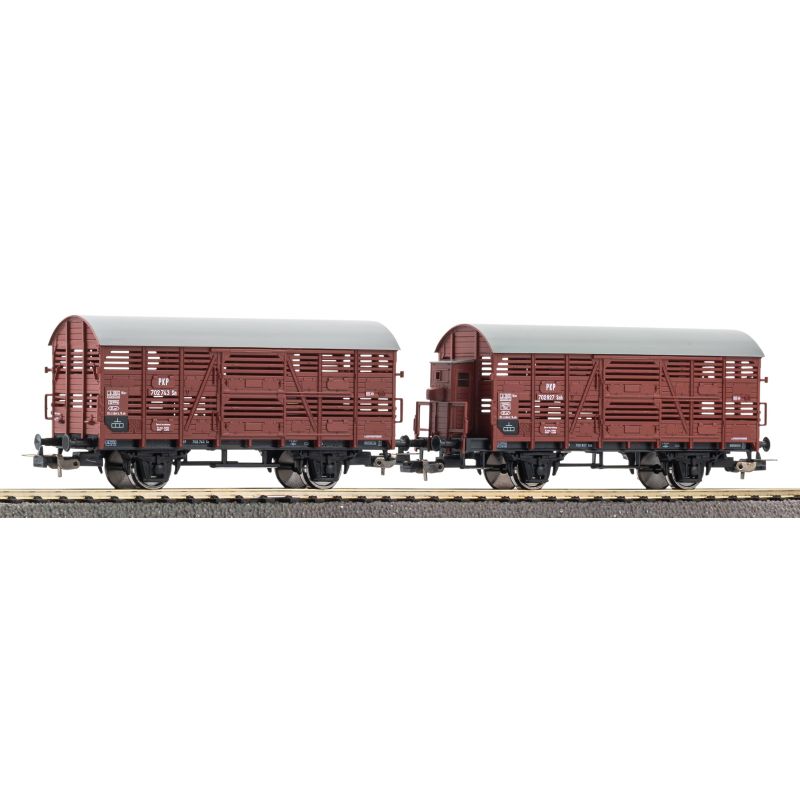 PIKO 28346 Kisállatszállító kocsi készlet, Sn, PKP III