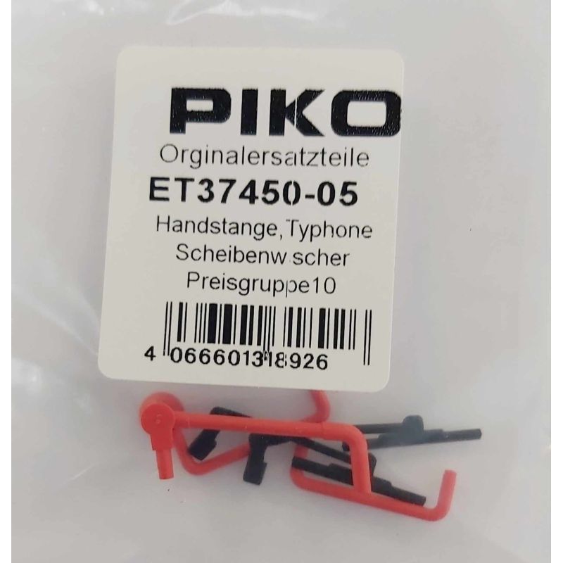 PIKO 37450-05 Alkatrész, kapaszkodók, ablaktörlők, kürt Santa Fé NoHAB-hoz