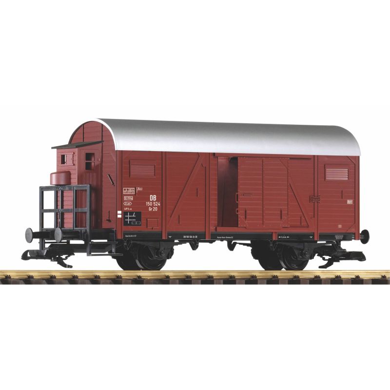 PIKO 37968 Zárt teherkocsi fékházzal, Gr 20, DB III