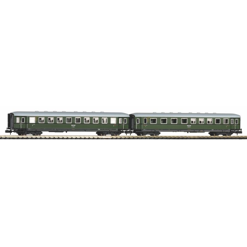 PIKO 40623 N-2er Set Schürzeneilzugwg. 2./3. Kl. und 3. Kl. DRB II