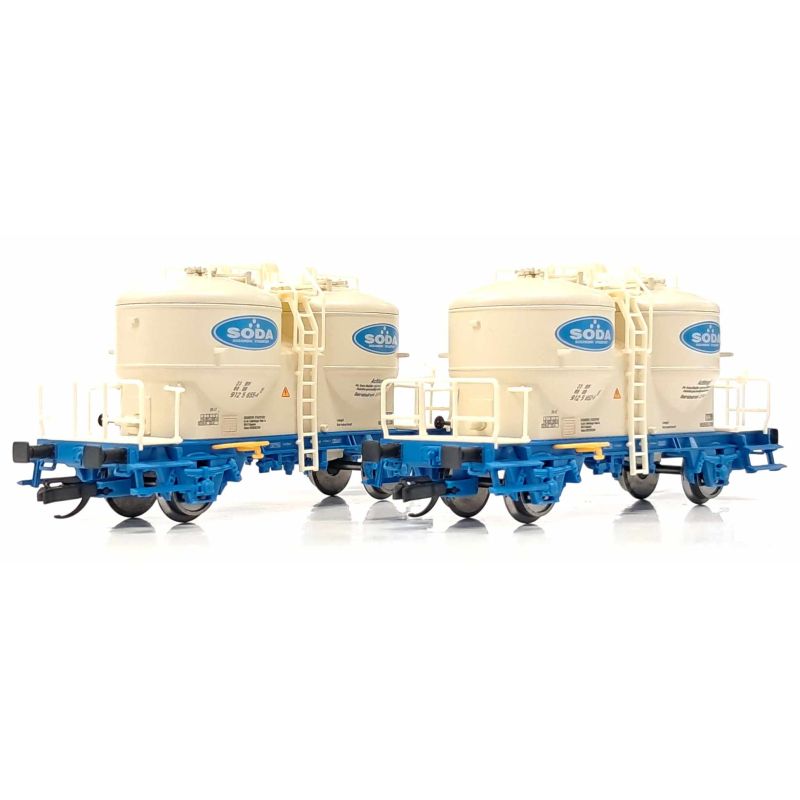 PIKO 47682 Cementszállító silókocsi készlet, Ucs, Soda, DB AG V