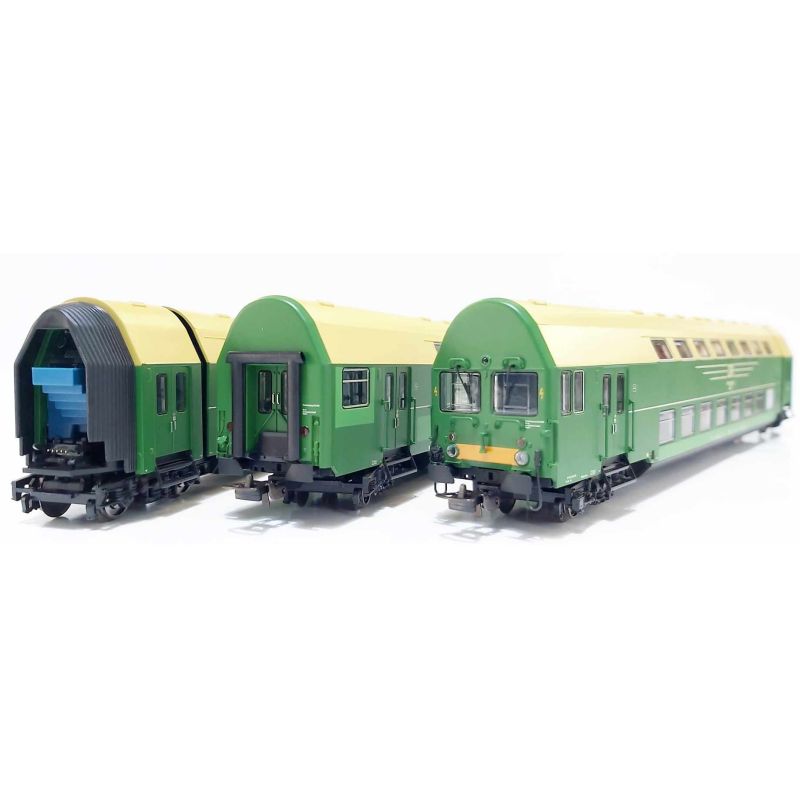 PIKO 53123 Emeletes személykocsi készlet, DGBgqe, DR IV