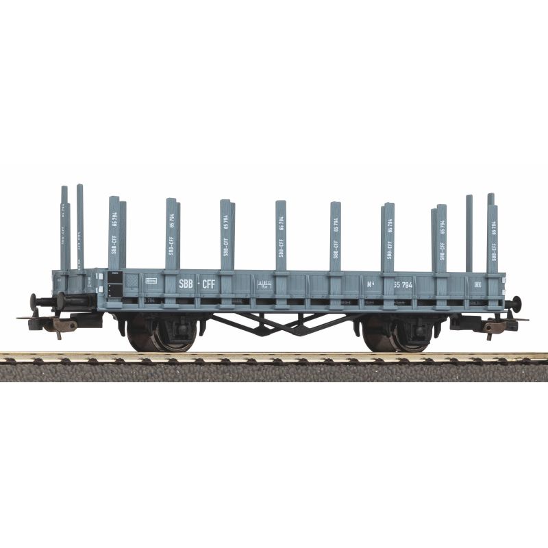 PIKO 54319 Pőrekocsi (alacsony oldalfalú kocsi) rakoncákkal, SBB VI