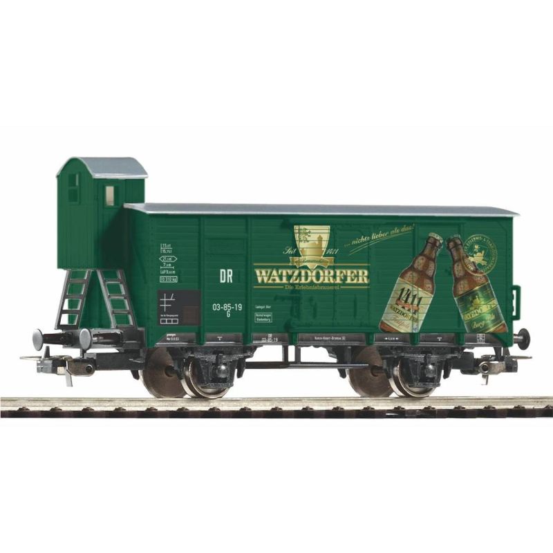 PIKO 54738 Sörszállító zárt teherkocsi G10, Watzdorfer Bier, DR III
