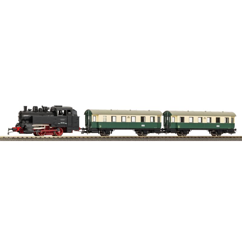 PIKO 57035 Kezdőkészlet, BR 80 gőzmozdony személykocsikkal, NS VI