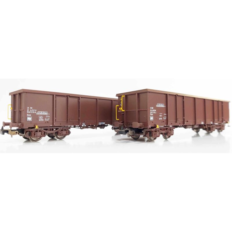 PIKO 58237 Nyitott teherkocsi készlet, Eaos, homokrakománnyal, RCW, ÖBB VI