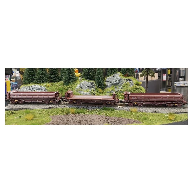 Piko 58344 Billenthető rakterű vagon készlet, Fakks127, DB AG V, antikolt