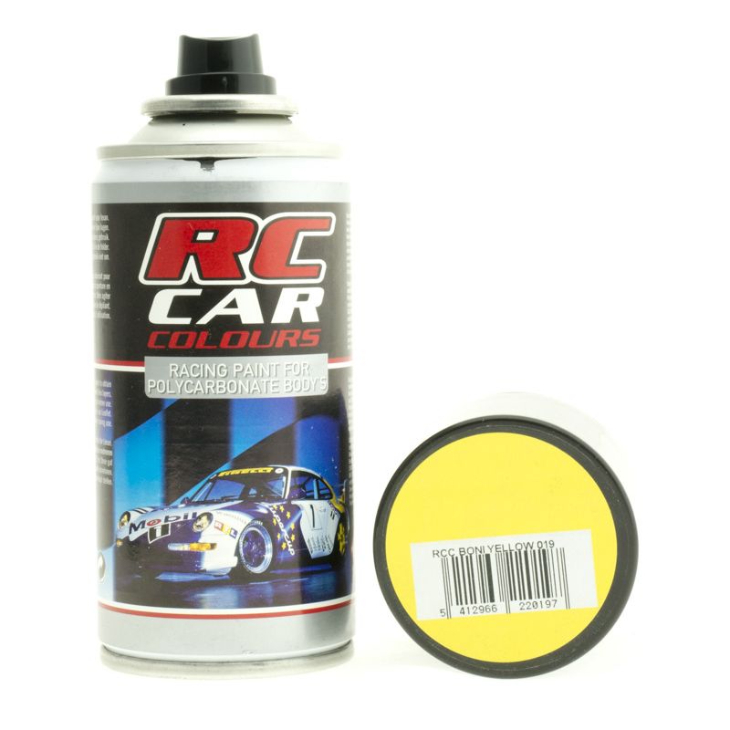 RC autó karosszéria festék, sárga spray
