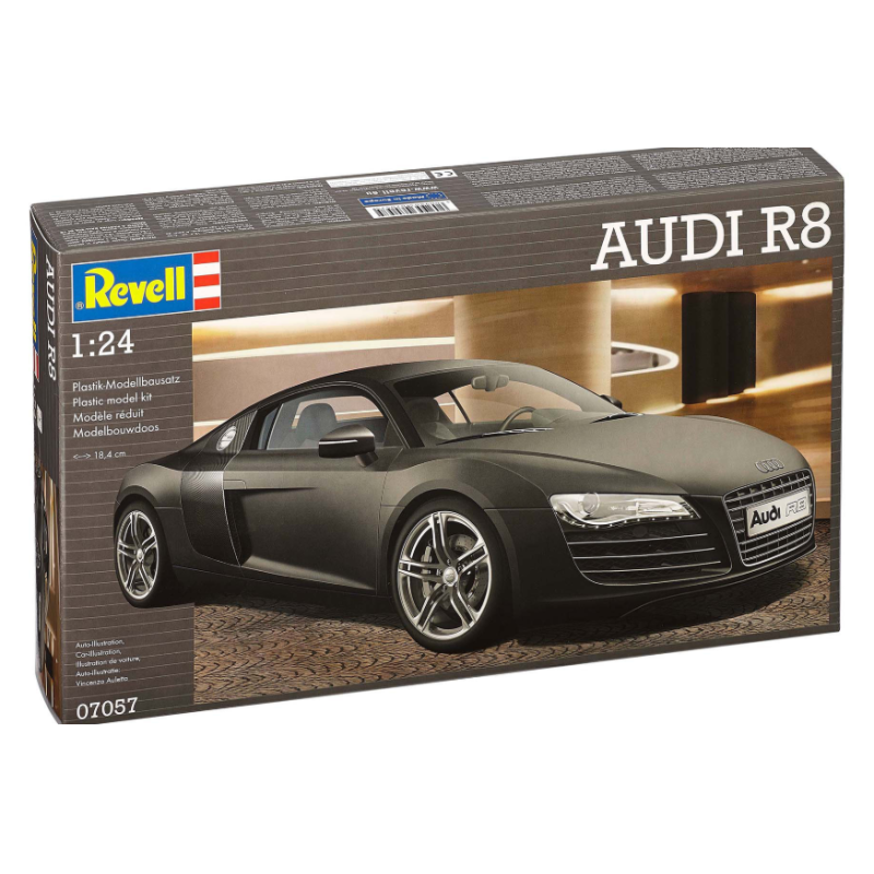 Revell 07057 Audi R8 black makett, 1:24