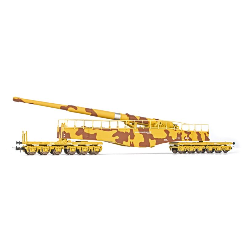 Rivarossi HR6452 Vasúti löveg K5, terepszínű (kamuflázs) festéssel, DRB II