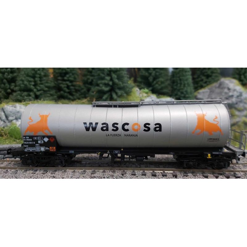 Rivarossi HR6638 Tartálykocsi fékhíddal, Zacns, Fuerza Naranja, WASCOSA VI