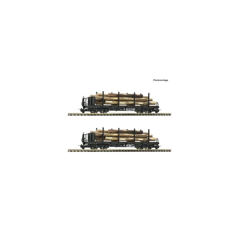 Roco 34582 2er Set pörekocsi 4a.Holz ÖBB