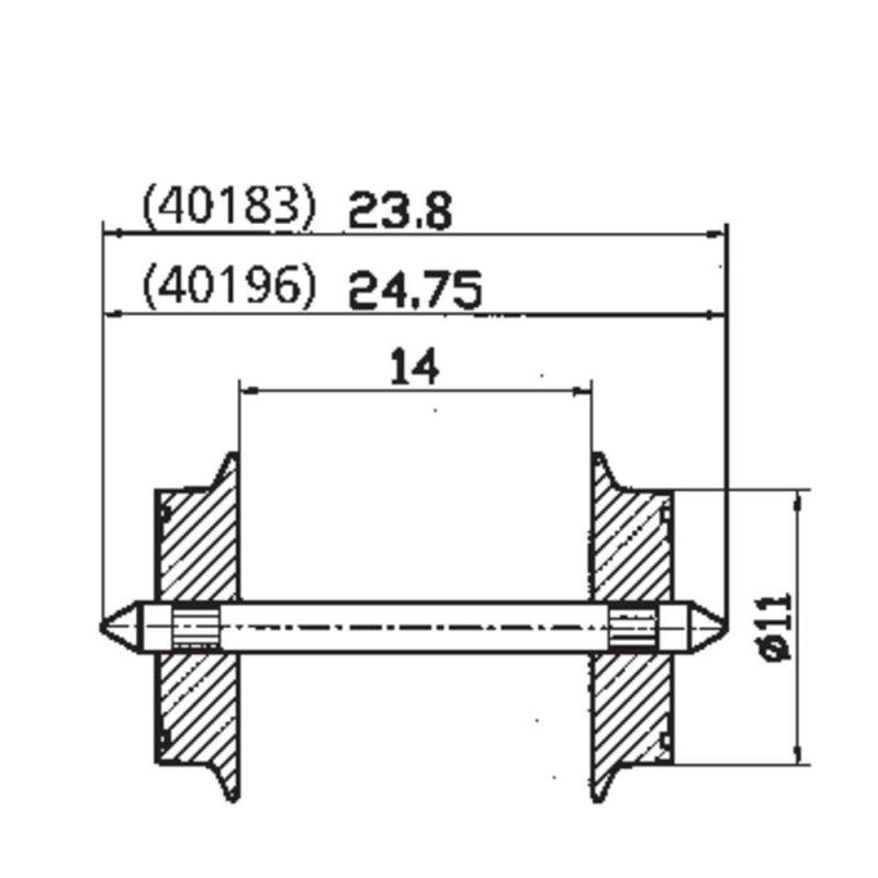 Roco 40196 Kerék 11 mm AC váltóáramú 2 db
