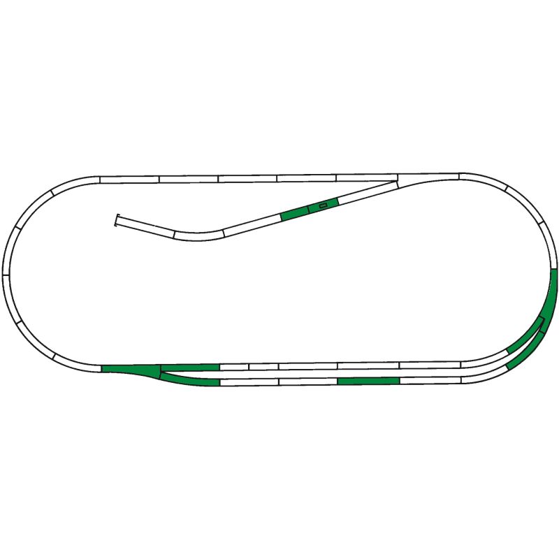 Roco 42011 C sínkészlet RocoLine gumiágyazatos sínhez