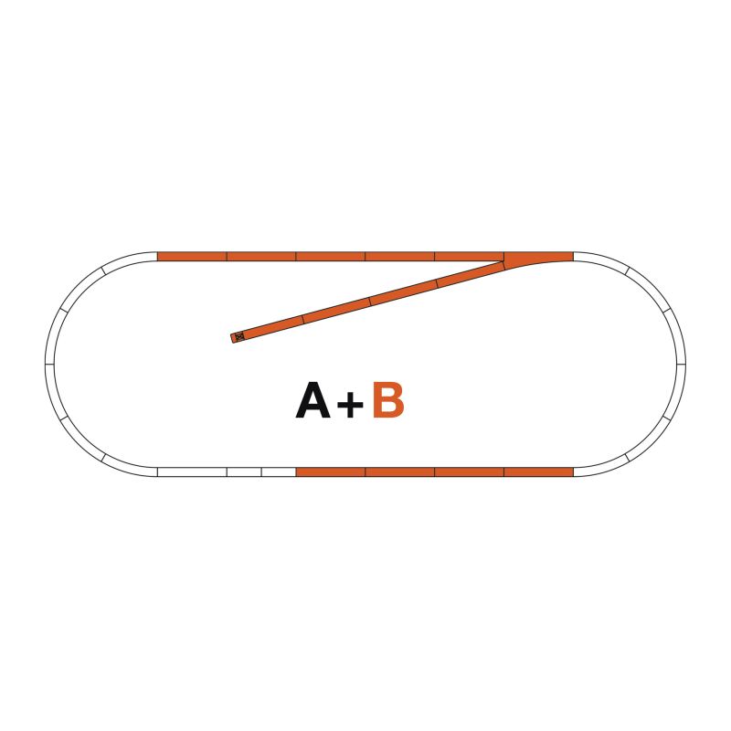 Roco 42020 B sínkészlet RocoLine gumiágyazatos sínhez