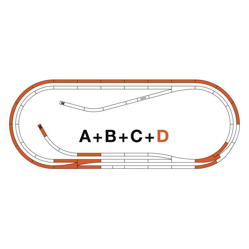 Roco 42022 D sínkészlet RocoLine gumiágazatos sínhez