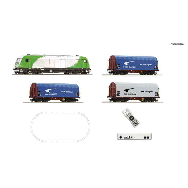 ROCO 5190001 z21 start Digitális kezdőkészlet, Herkules dízelmozdony ponyváskocsikkal