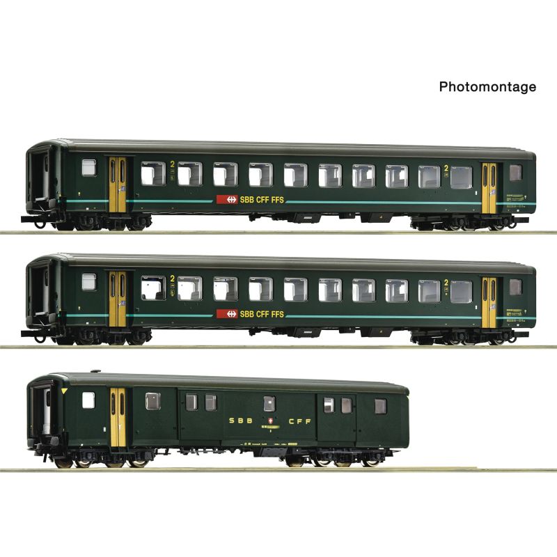 Roco 6200090 3er Set EW II SBB gruen #1
