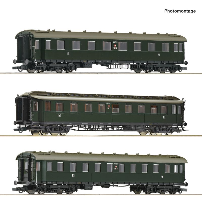 Roco 6200112 3er Set D-Zugwagen PKP
