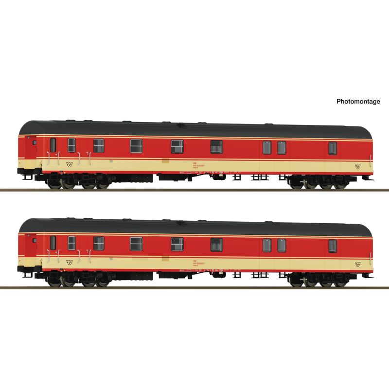 Roco 6200180 2er Set Bahnpostwagen ÖBB Jaffa DC