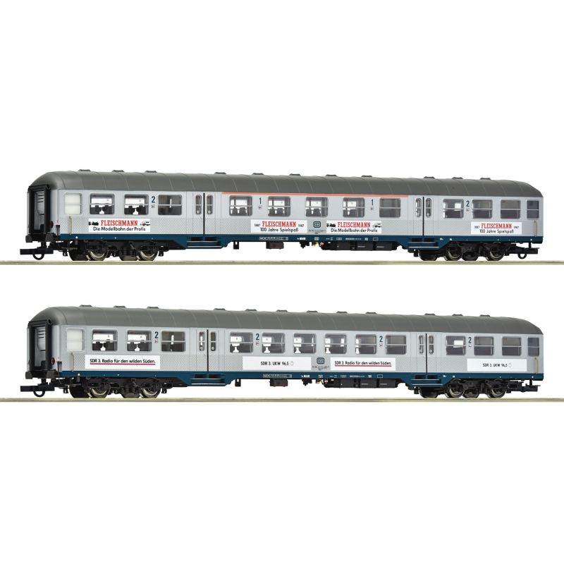 Roco 6200206 2er Set Silberling 2. Kl. DB + Werbung