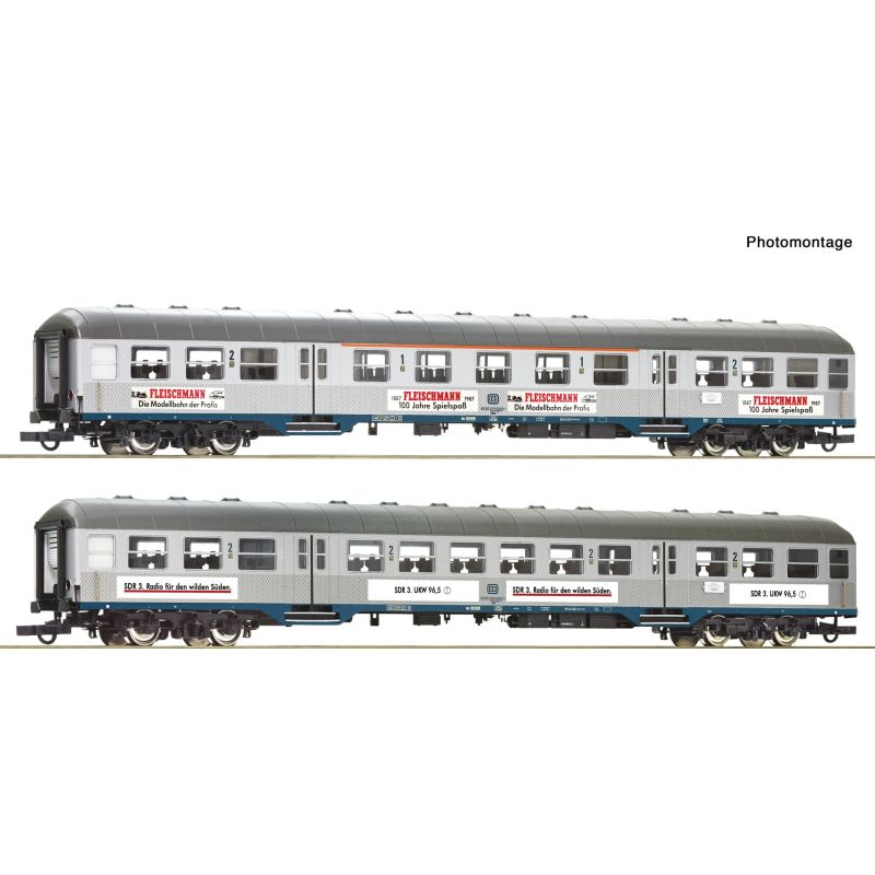 Roco 6200206 Ingajárati személykocsi készlet, Silberling, Fleischmann-raklámmal, DB IV